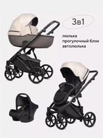 Коляска 3 в 1 Riko Basic Montana Plus 43 Mocca 4670078665751