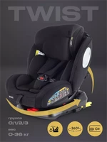 Автокресло Rant Basic Twist Next isofix группа 0+/1/2/3 (0-36 кг) Black 4670078673923