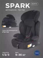 Автокресло Rant Basic Spark Next Isofix группа 1/2/3 (9-36 кг) Black 4670078675309