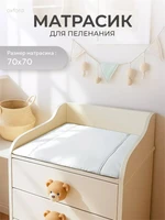 Пеленальный матрасик Rant 70x70 white 4670078663375