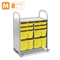 SS008M Мобильный стеллаж M с 8 контейнерами SS008M