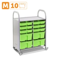 SS010M Мобильный стеллаж M с 10 контейнерами SS010M
