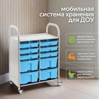 SS403M Мобильный стеллаж M с 3 прямыми полками SS403M