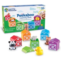 LER6805 Развивающая игрушка "Кто спрятался на ферме" (15 элементов) LER6805