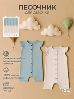 Песочник 2 шт. Rant Waffy для девочки Milk-mint арт. 8-92 4610477383412