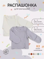 Распашонка 2 шт. Rant Hugs and kisses Arctic Grey 53/54 4670078623096
