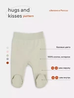 Ползунки Rant Hugs and kisses Pattern green 3173/3373 4670078628879