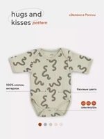 Боди Rant Hugs and kisses с коротким рукавом Pattern green 6273 4670078628961