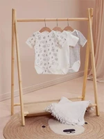 Боди Mowbaby Birds с коротким рукавом (3 шт.) milk арт. 6282 4670078640444