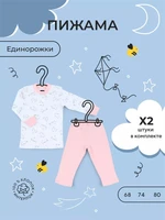 Пижама Rant Basic Единорожки rose 4670078650603