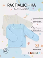 Распашонка 2 шт. Rant Hugs and kisses Sky blue 53/54 4670078654335