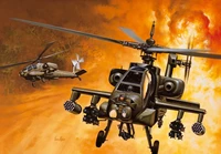 0159  авиация  AH-64A APACHE (1:72) 8001283801591