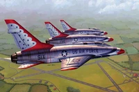 02822  авиация  F-100D Thunderbirds With Skyblazers Decals  (1:48) 9580208028224