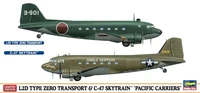 10687  авиация  L2D Type Zero Transport &amp; C-47 Skytrain "Pacific Carriers" 2 kits in the box  (1:200 4967834106871