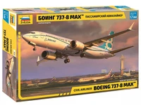 7026  авиация  "Боинг 737-8 MAX"  Пассажирский авиалайнер  (1:144) 4600327070265