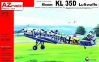 AZ7505  авиация  German Trainer plane Klemm KL 35D  (1:72) 4589913196483