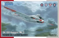 SH72453  авиация  DH.100 Vampire Mk.3 'European and American Operators'   (1:72) 8594071088316