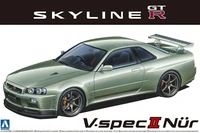 06275  автомобили и мотоциклы  Nissan BNR34 Skyline GT-R V-specII Nür. '02  (1:24) 4905083062753