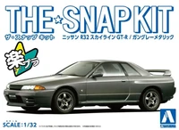 06353  автомобили и мотоциклы  Nissan Skyline GT-R R32 (Gun Grey Metallic) - SNAP KIT  (1:32) 4905083063538