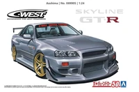 06990  автомобили и мотоциклы  Nissan Skyline R34 GT-R C-West  (1:24) 4905083069905