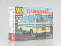 1362AVD  автомобили и мотоциклы  Автобус Уралец-66Б  (1:43) 4610045013628