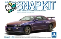 20046  автомобили и мотоциклы  Nissan R34 Skyline GT-R (Midnight Purple) Snap Kit  (1:32) 4905083200469
