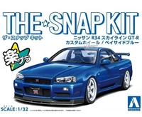 20275  автомобили и мотоциклы  Nissan R34 Skyline GT-R Custom Wheel (Bayside Blue) Snap Kit  (1:32) 4905083202753