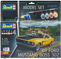 67025  автомобили и мотоциклы  '69 Ford Mustang Boss 302 Model Set  (1:25) 4009803670256