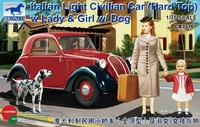 CB35167  автомобили и мотоциклы  Italian Light Civilian Car (Hard Top) w Lady &amp; Girl w/ Dog  (1:35) 4544032705336