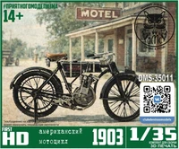 DMS-35011  автомобили и мотоциклы  Американский мотоцикл First 1903-1904  (1:35) 2000000259970