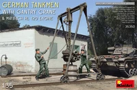 35350  наборы для диорам  GERMAN TANKMEN WITH GANTRY CRANE &amp; MAYBACH HL 120 ENGINE  (1:35) 4820183313645