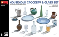 35559  наборы для диорам  HOUSEHOLD CROCKERY &amp; GLASS SET  (1:35) 4820183310613