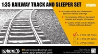 35B06-A  наборы для диорам  RAILWAY TRACK AND SLEEPER SET (2 шт - Длина 35.71 cm)  (1:35) 2000002135524