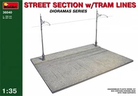 36040  наборы для диорам  STREET SECTION w/TRAM LINES  (1:35) 4820041101797