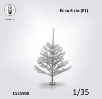 CS35908  наборы для диорам  Елка, 6 см.  (1:35) 2000002198451