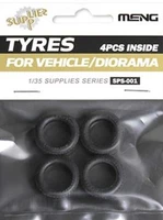 SPS-001  наборы для диорам  Tyres for Vehicle/Diorama (4pcs)  (1:35) 4897038550210