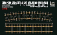 TK3505  наборы для диорам  360mm EUROPEAN GAUGE STRAIGHT AND CURVED RAIL  (1:35) 6953391972729