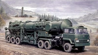00202  техника и вооружение  DF-21 Ballistic missile launcher  (1:35) 9580208002026