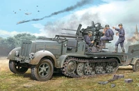 01523  техника и вооружение  ЗСУ  2cm Flakvierling 38 (Sd.Kfz.7/1 early)  (1:35) 9580208015231