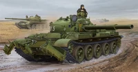 01550  техника и вооружение  Russian Танк 62 Mod.1975 with KMT-6 mine plow  (1:35) 9580208015507