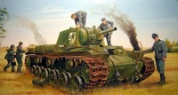 01565  техника и вооружение  Soviet KV-8 Heavy Tank  (1:35) 9580208015651