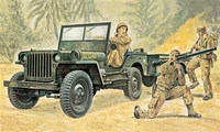 0314  техника и вооружение  Willys MB Jeep with Trailer (1:35) 8001283803144