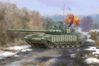 09610  техника и вооружение  Russian Танк-72B3 with 4S24 Soft Case ERA &amp; Grating Armour  (1:35) 9580208096100