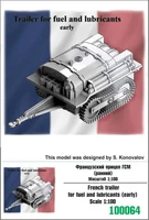 100064  техника и вооружение  French trailer for fuel and lubricants (early)  (1:100) 2000000218069