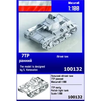 100132  техника и вооружение  7TP Early Polish Light Tank ver.1  (1:100) 2000000257327