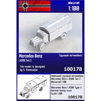 100178  техника и вооружение  Немецкий грузовой автомобиль Mercedes-Benz L4500 Тип 3  (1:100) 2000002119272