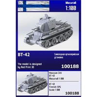 100188  техника и вооружение  Финская САУ BT-42  (1:100) 2000002119319