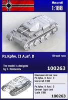 100263  техника и вооружение  Немецкий лёгкий танк Pz.Kpfw. II D  (1:100) 2000002182719