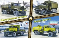 14606  автомобили и мотоциклы  Набор аэродромной техники №7 (1:144) 4620748782684