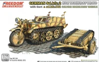 16002  техника и вооружение  German Sd.Kfz.2 Kettenkraftrad with Cart &amp; Sdkfz 302 Goliath  (1:16) 4711511160027